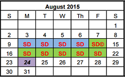 District School Academic Calendar for Plain Elementary School for August 2015