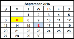 District School Academic Calendar for Plain Elementary School for September 2015