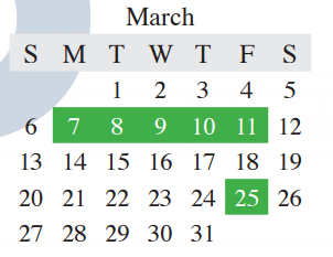 District School Academic Calendar for B B Owen Elementary for March 2016