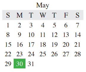 District School Academic Calendar for Hebron High School for May 2016