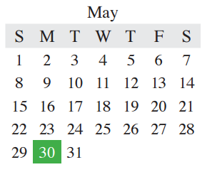 District School Academic Calendar for Forestwood Middle for May 2016