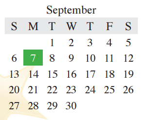 District School Academic Calendar for Learning Ctr for September 2015