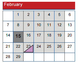 District School Academic Calendar for Whiteside Elementary for February 2016
