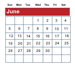 District School Academic Calendar for Mcwhorter Elementary for June 2016