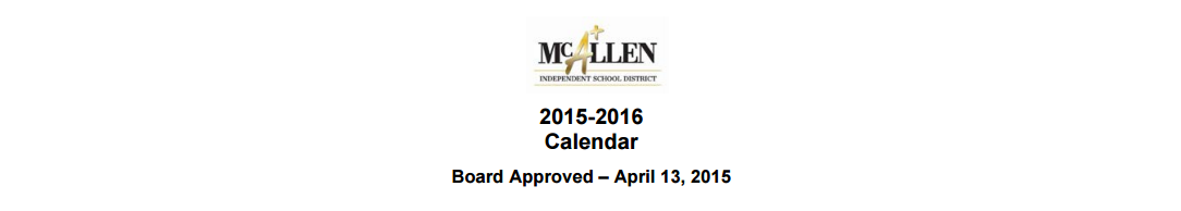 District School Academic Calendar for Milam Elementary