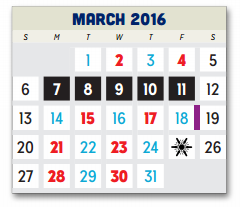 District School Academic Calendar for Motley Elementary for March 2016