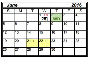 District School Academic Calendar for Cantu Elementary for June 2016