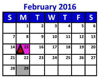 District School Academic Calendar for New Caney High School for February 2016