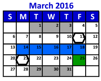 District School Academic Calendar for Valley Ranch Elementary for March 2016