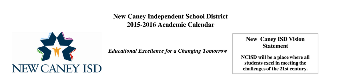 Porter Elementary School District Instructional Calendar New Caney 