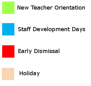 District School Academic Calendar Legend for Alter Middle