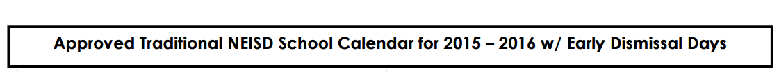 District School Academic Calendar for Academy Of Creative Ed
