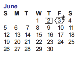 District School Academic Calendar for Boone Elementary School for June 2016