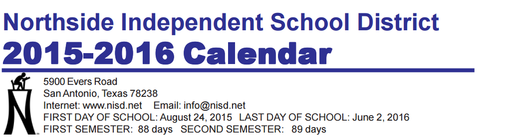 District School Academic Calendar for Neff Middle School