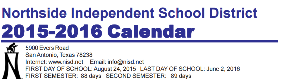 District School Academic Calendar for Glass Elementary School