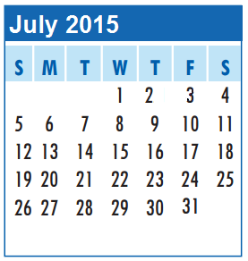 District School Academic Calendar for New M S #5 for July 2015