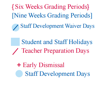District School Academic Calendar Legend for The Summit Intermediate