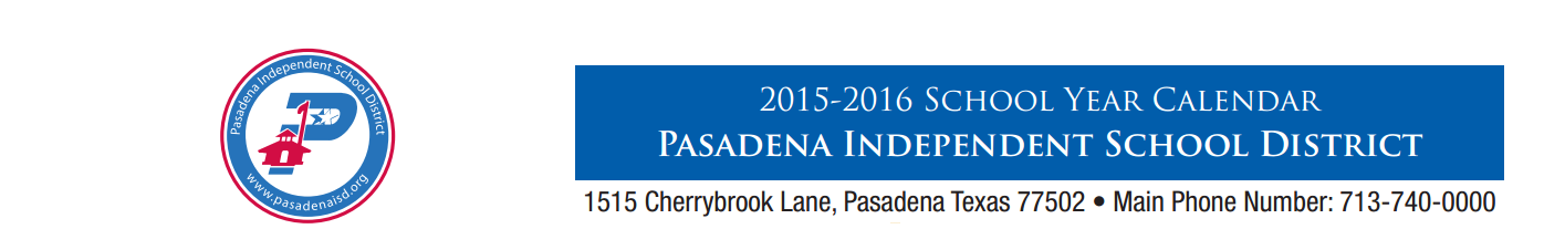 District School Academic Calendar for Pasadena Memorial High School