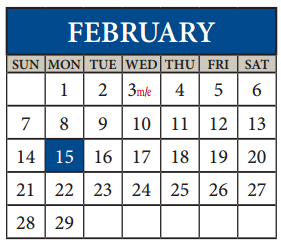 District School Academic Calendar for Parmer Lane Elementary for February 2016