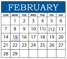 District School Academic Calendar for Math/science/tech Magnet for February 2016