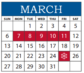 District School Academic Calendar for Greenwood Hills Elementary for March 2016