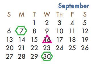 District School Academic Calendar for Cullins-lake Pointe Elementary for September 2015