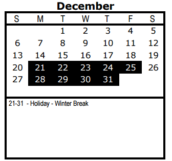 District School Academic Calendar for David Barkley/francisco Ruiz Elementary for December 2015