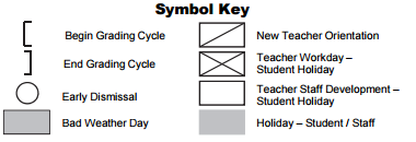 District School Academic Calendar Legend for Nottingham Elementary