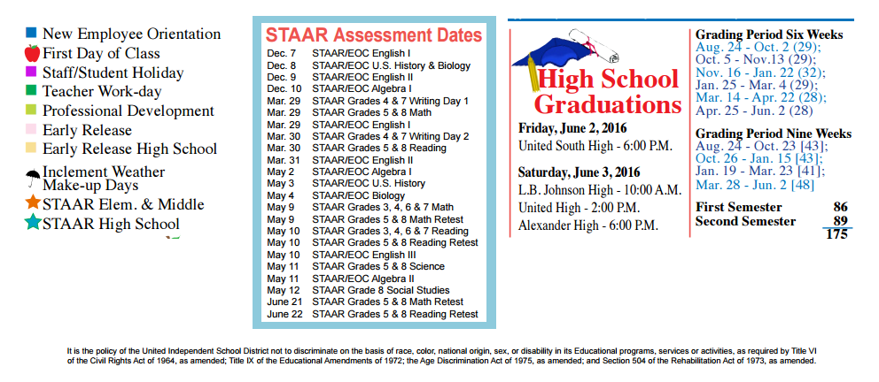 District School Academic Calendar Key for Clark Elementary