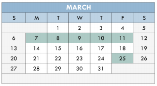 District School Academic Calendar for Waco High School for March 2016