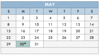 District School Academic Calendar for University High School for May 2016