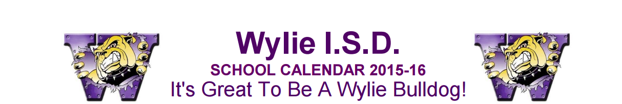 District School Academic Calendar for Wylie Junior High