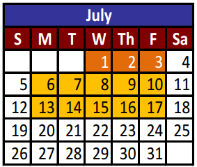 District School Academic Calendar for Cesar Chavez Middle School Jjaep for July 2015