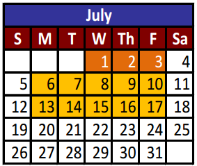 District School Academic Calendar for Pasodale Elementary for July 2015