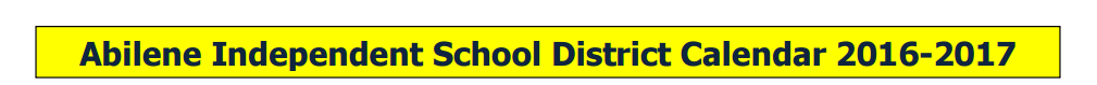 District School Academic Calendar for Thomas Elementary