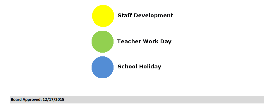 District School Academic Calendar Key for Cambridge Elementary