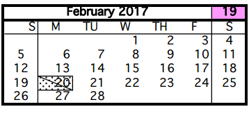 District School Academic Calendar for Calvert Elementary for February 2017