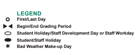 District School Academic Calendar Legend for Alief Learning Ctr (k6)