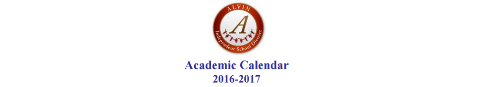 District School Academic Calendar for Alvin Elementary