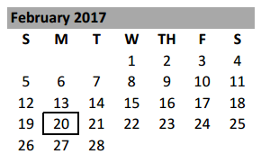 District School Academic Calendar for Lake Belton Middle School for February 2017