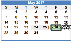 District School Academic Calendar for Ben Milam Elementary for May 2017