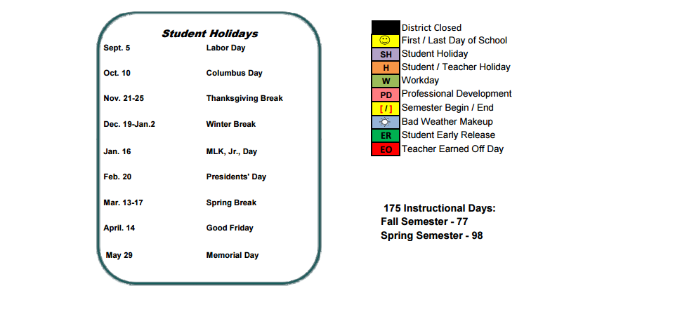 District School Academic Calendar Key for Crossroads High School