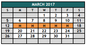 District School Academic Calendar for Mound Elementary for March 2017