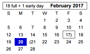 District School Academic Calendar for Crestview Elementary for February 2017