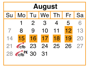 District School Academic Calendar for Blalack Middle School for August 2016