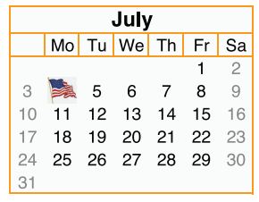 District School Academic Calendar for Field Middle School for July 2016