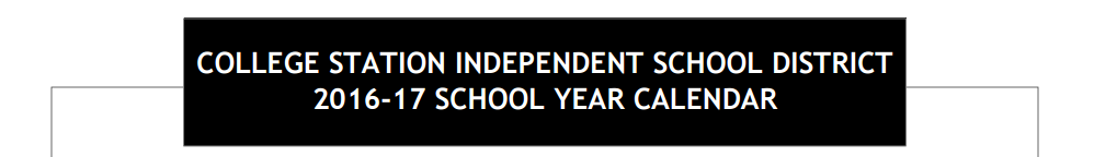 District School Academic Calendar for Cypress Grove Intermediate