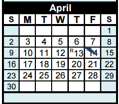 District School Academic Calendar for Lovett Ledger Int for April 2017