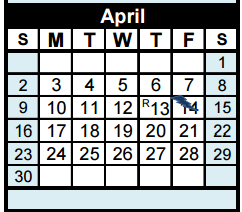 District School Academic Calendar for J L Williams Elementary for April 2017