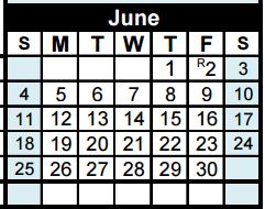 District School Academic Calendar for Fairview/miss Jewell Elementary for June 2017